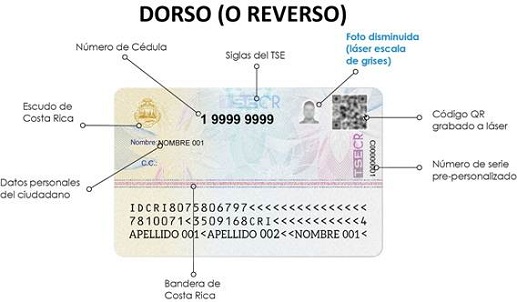 Dorso del nuevo diseo de la cedula