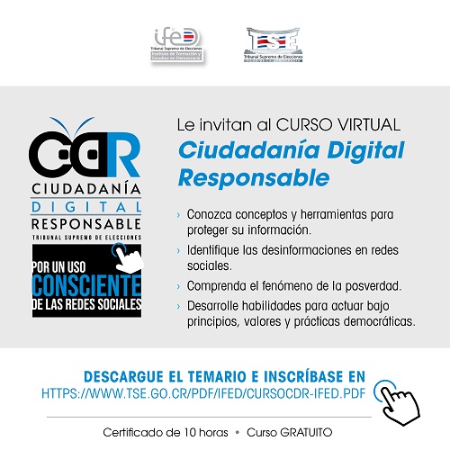TSE ofrece capacitaciones para un uso responsable de las redes sociales 