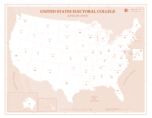 Votos por estado del Colegio Electoral